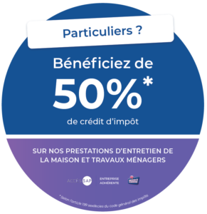 il s'agit d'un rond dans lequel sont inscrites les modalités pour avoir droit au crédit d'impôt